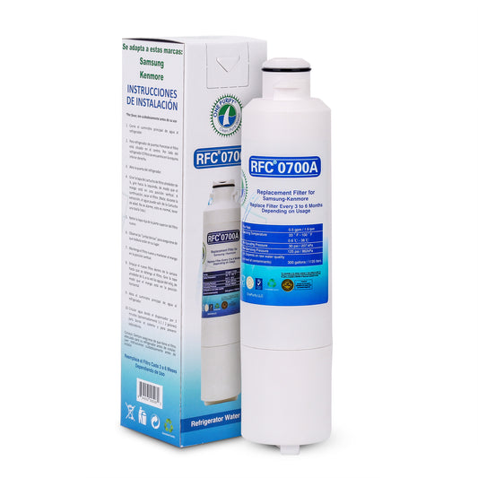 OnePurify RFC0700A Samsung Refrigerator Water Filter Replacement for DA29-00020B, DA29-00020A, HAF-CIN/EXP, RF28HFEDBSR, RF263BEAESR, RF263TEAESG, RF28HDEDBSR, HAF-CIN, RF4287HARS,RF4267HARS,DA97-08006A