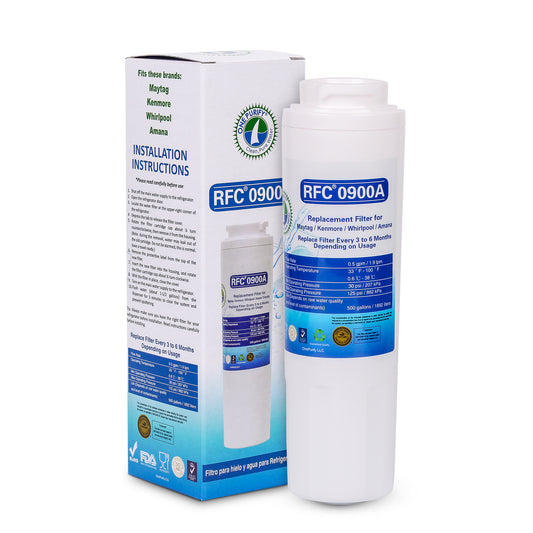 OnePurify RFC0900A Compatible with Whirlpool EDR4RXD1, 4396395, Maytag UKF8001, UKF8001AXX, EveryDrop Refrigerator Water Filter 4, RFC0900A, UKF8001AXX-200, UKF8001P, 469006, PUR, Puriclean II