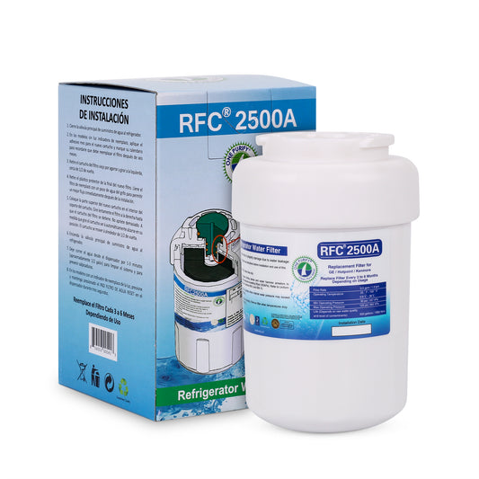 OnePurify RFC2500A Replacement for GE® MWF®, SmartWater® MWFP, MWFINT, MWFA, GWF, HDX FMG-1, Kenmore® 9991, GSE25GSHECSS, WFC1201 Refrigerator Water Filter